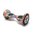 Hoverboard Go-Kart Pack, Smart Balance OffRoad HipHop Orange, 10 INCH, Dual Motors 36V, 700Wat, Bluetooth Speakers, LED Lights,