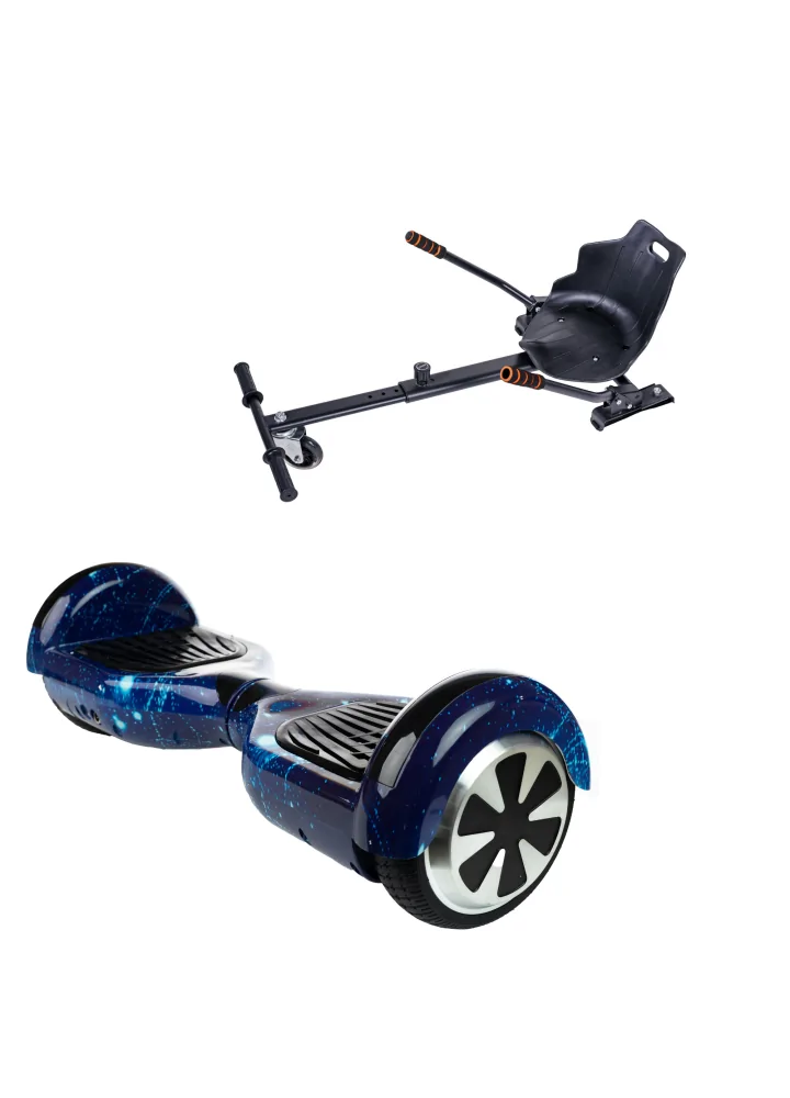 6.5 inch Hoverboard with Standard Hoverkart Regular Galaxy Blue