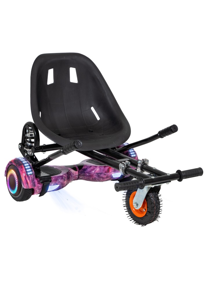 6.5 inch Hoverboard with Hoverkart, Suspension PRO Seat, Pink, 15