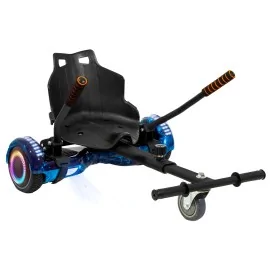 Pakke Hoverboard Standard Go Kart, 6.5 tommer, Regular Galaxy Blue PRO, Lang Rækkevidde, og Sort Hoverkart, Smart Balance Segboard