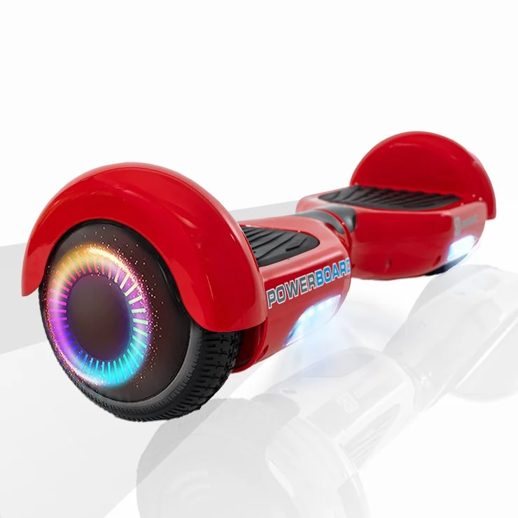 6.5 inch Hoverboard, Regular Red PowerBoard PRO, Verlengde Afstand, Smart Balance