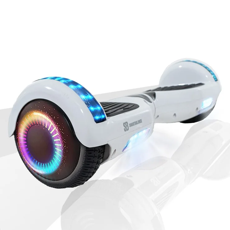 6.5 inch Hoverboard, Regular White Pearl PRO, Extended Range, Smart Balance