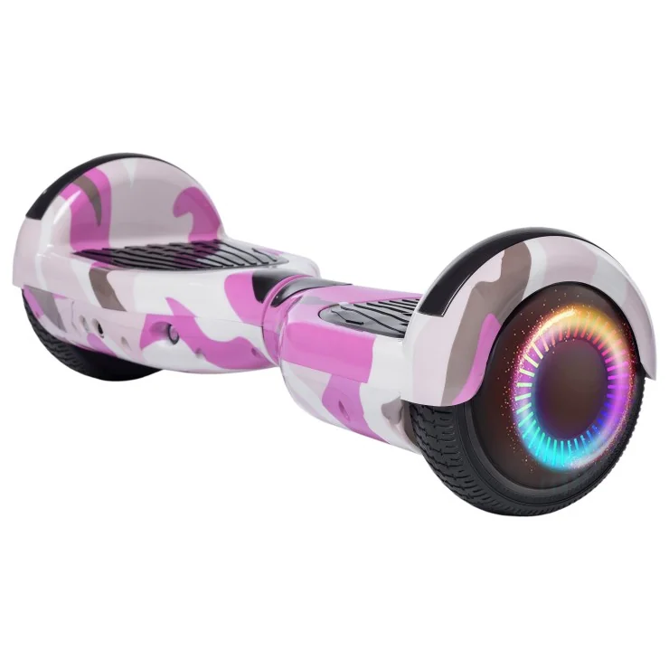 6.5 inch Hoverboard, Regular Camouflage Pink PRO, Extended Range, Smart Balance