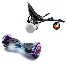 6.5 inch Hoverboard with Suspensions Hoverkart, Transformers Dakota PRO, Extended Range and Black Seat with Double Suspension Set, Smart Balance