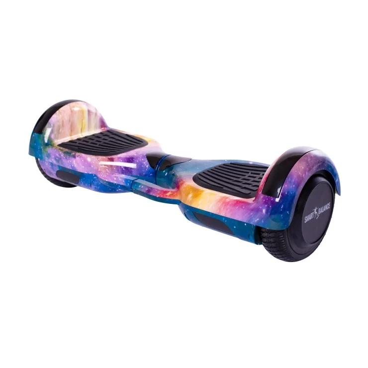 6.5 inch Hoverboard, 15 km/h, UL2272 Certified, Bluetooth, LED Lighting, 700W Power, 4Ah Battery, Smart Balance, Regular Galaxy Orange Handle