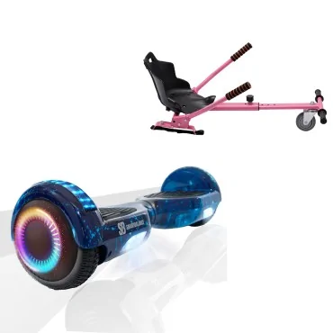 6.5 inch Hoverboard with Standard Hoverkart Regular Galaxy Blue