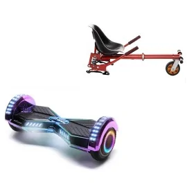 6.5 inch Hoverboard with Suspensions Hoverkart, Transformers Dakota PRO, Extended Range and Red Seat with Double Suspension Set, Smart Balance