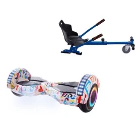 6.5 inch Hoverboard met Standaard Hoverkart, Transformers Splash PRO, Verlengde Afstand en Blauw Hoverkart, Smart Balance