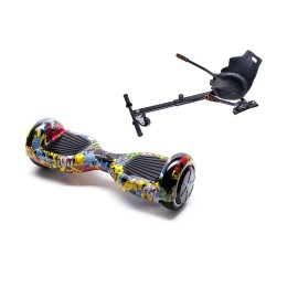 Geschenk für Kinder Hoverboards mit Bluetooth-Lautsprecher FUNDOT Hoverboards mit Sitz Go Kart 6,5 Zoll Hoverboards mit Hoverkart Hoverboards mit schönen LED-Leuchten 