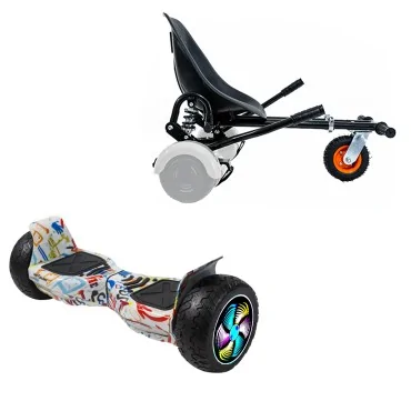 Hoverboard Go Kart Pack, Black, with Twin Suspension, 8.5 inch, Hummer Splash PRO 4Ah, for kids and adults