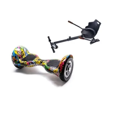 Hoverboard Go-Kart Pacchetto, 10 pollici, OffRoad HipHop, per bambini e adulti