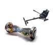 Hoverboard Go-Kart Pack, Smart Balance Transformers HipHop, 8 INCH, Dual Motors 36V, 700Wat, Bluetooth Speakers, LED Lights, Pr