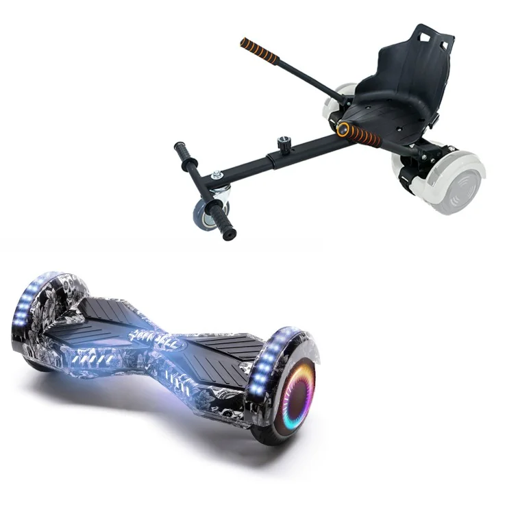 Pakke Hoverboard Standard Go Kart, 6.5 tommer, Transformers SkullHead PRO, Standard Rækkevidde, og Sort Hoverkart, Smart Balance Segboard