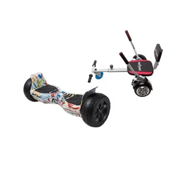 Pakke Hoverboard segboard Go-Kart, Smart Balance Hummer Splash, 8.5 tommer, Dual Motors 36V, 700Wat, Bluetooth-hojttalere, LED-