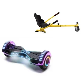 6.5 inch Hoverboard with Standard Hoverkart, Transformers Dakota PRO, Extended Range and Yellow Ergonomic Seat, Smart Balance