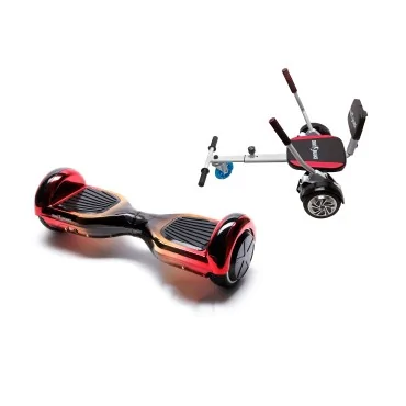 Hoverboard Go-Kart Pack, Smart Balance Regular Sunset, 6.5 Tommer, dubbele motoren 36V, 700 Wat, Bluetooth-luidsprekers, LED-ve
