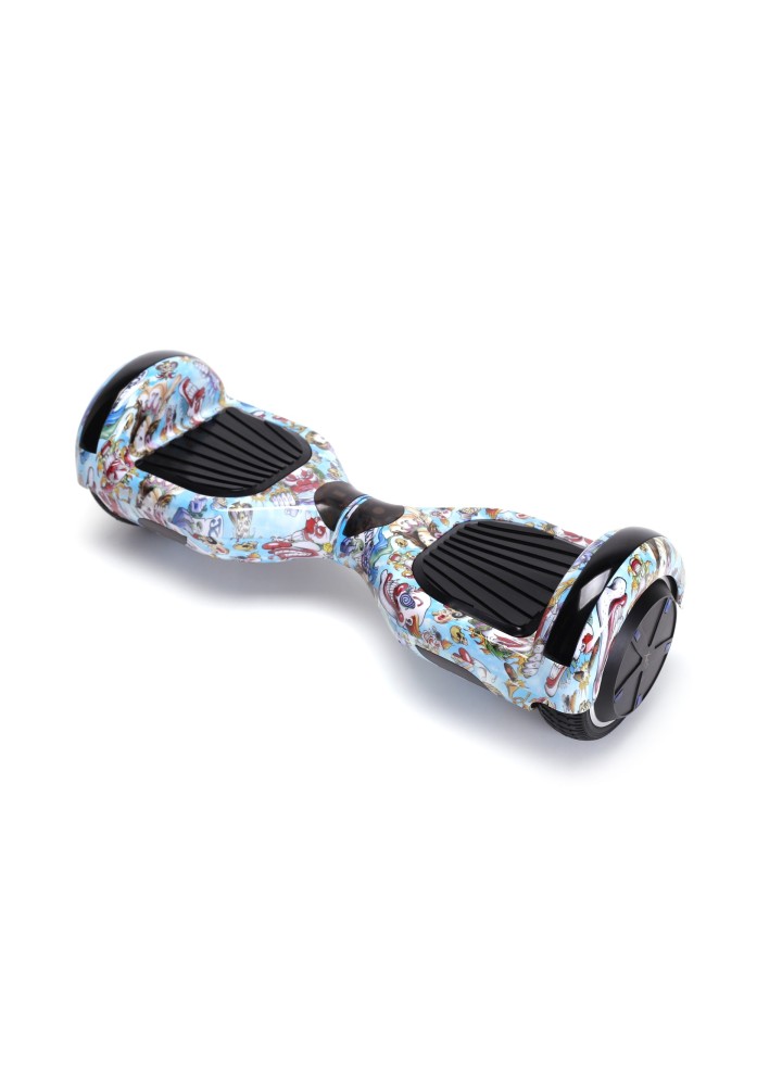 Smart Balance Original-Hoverboard, Regular Clown, 6.5 Zoll, Doppelmotoren 36 V, 700 Watt, Bluetooth-Lautsprecher, LED-Leuchten