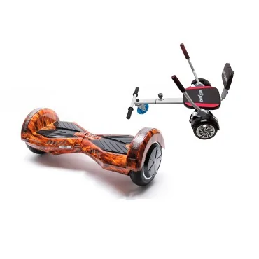 Hoverboard Go-Kart Pack, Smart Balance Transformers Flame, 8 Tommer, dubbele motoren 36V, 700 Wat, Bluetooth-luidsprekers, LED-