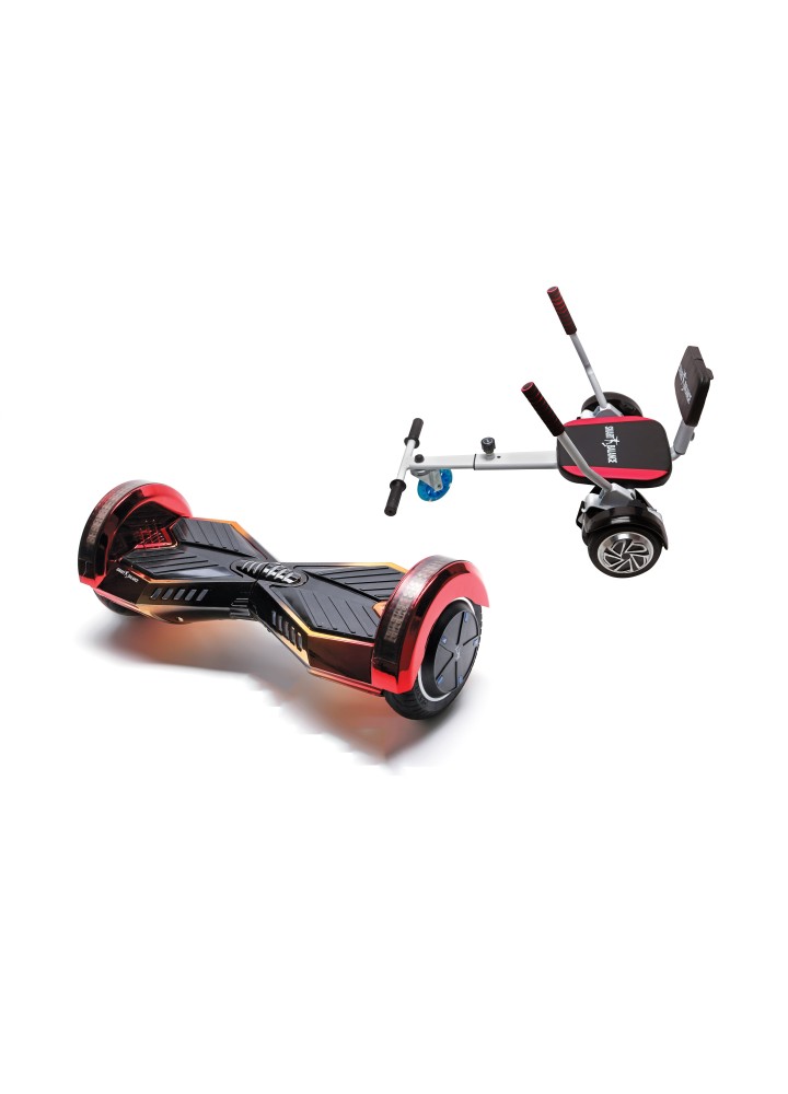 Hoverboard Paket Go-Kart, Smart Balance Transformers Sunset, 8 Zoll, Doppelmotoren 36V, 700 Watt, Bluetooth-Lautsprecher, LED-Le