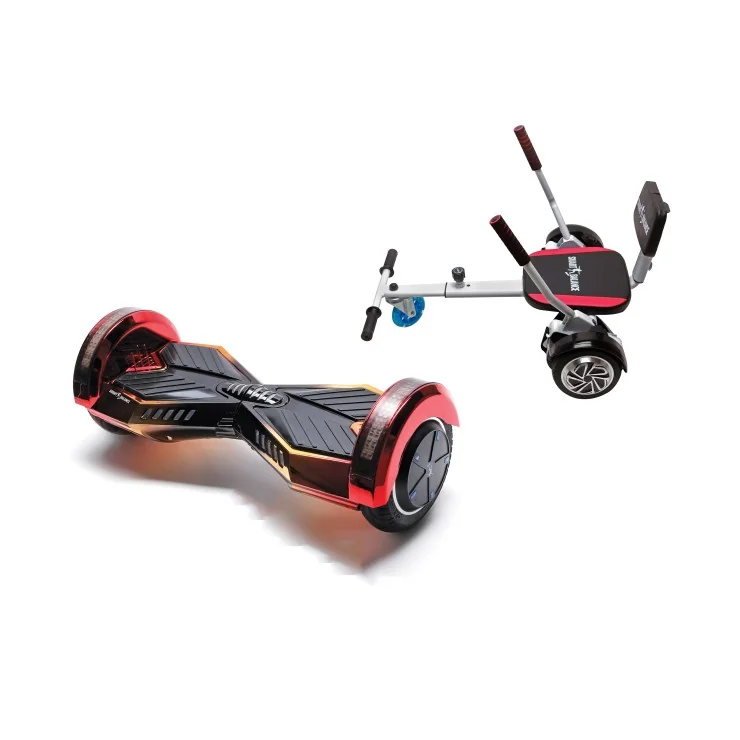 Pacchetto Hoverboard Go-Kart, Smart Balance Transformers Sunset, 8 Pollici, Doppio Motore 36V, 700Wat, Altoparlanti Bluetooth, L