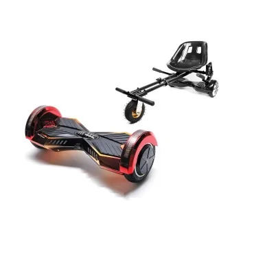 Hoverboard Go-Kart Pack, Smart Balance Transformers Sunset, 8 Tommer, dubbele motoren 36V, 700 Wat, Bluetooth-luidsprekers, LED