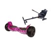 Paquet Go-Kart Hoverboard, Smart Balance Hummer Galaxy Pink, 8.5 Pouces, Deux Moteurs 36V, 700Watts, Bluetooth, Lumieres LED , H