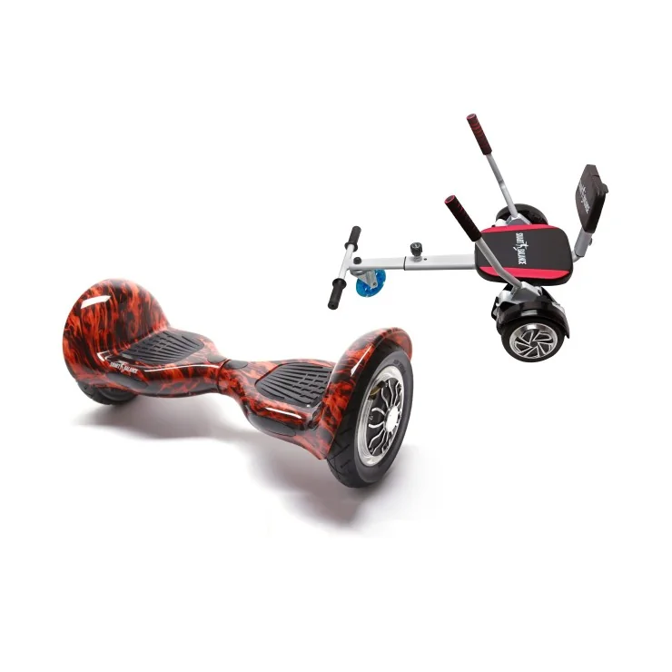 Hoverboard 10 cala OffRoad Flame +Hoverseat z gąbką, Battery 4 Ah, Bag, Leds Smart Balance