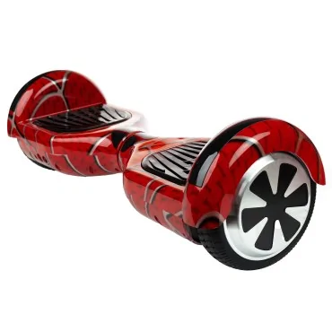 Hoverboard originale Smart Balance, Regular Red Spider, 6.5 Pollici, Doppio Motore 36V, 700Wat, Altoparlanti Bluetooth, Luci LED