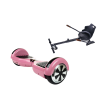 Paket Hoverboard Go-Kart, Smart Balance Regular Pink, 6.5 Tum, Dual Motors 36V, 700Wat, Bluetooth-hogtalare, LED-ljus, Premium 