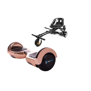 Paket Hoverboard Go-Kart, Smart Balance Regular Iron Special, 6.5 Tum, Dual Motors 36V, 700Wat, Bluetooth-hogtalare, LED-ljus,