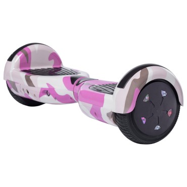 Hoverboard Original Smart Balance Regular Camouflage Pink, 6.5 Pouces, Deux Moteurs 36V, 700Watts, Bluetooth, Lumieres LED
