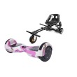 Hoverboard Go-Kart Pack, Smart Balance Regular Camouflage Pink, 6.5 INCH, Dual Motors 36V, 700Wat, Bluetooth Speakers, LED Ligh