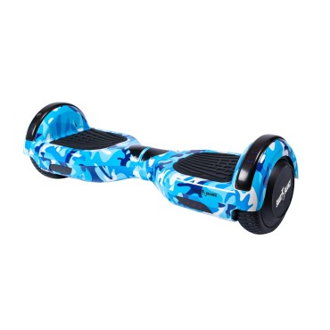 Smart Balance Original-Hoverboard, Regular Camouflage Blue, 6.5 Zoll, Doppelmotoren 36 V, 700 Watt, Bluetooth-Lautsprecher, LED-