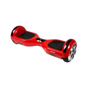Smart Balance Original-Hoverboard, Regular Red, 6.5 Zoll, Doppelmotoren 36 V, 700 Watt, Bluetooth-Lautsprecher, LED-Leuchten