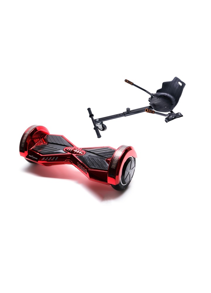 Hoverboard Paket Go-Kart, Smart Balance Transformers ElectroRed, 6.5 Zoll, Doppelmotoren 36V, 700 Watt, Bluetooth-Lautsprecher, 