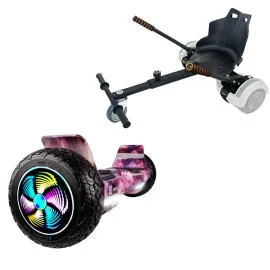 8.5 inch Hoverboard met Standaard Hoverkart, Hummer Galaxy Pink PRO, Verlengde Afstand en Zwarte Hoverkart, Smart Balance