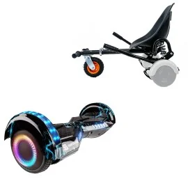 6.5 inch Hoverboard met Schokdempers Hoverkart, Transformers Thunderstorm Blue PRO, Verlengde Afstand en Zwarte Hoverkart met Schokdempers, Smart Balance