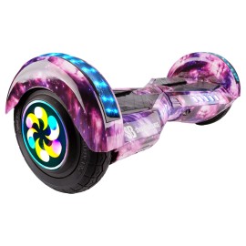 8 Tums Hoverboard, Transformers Galaxy Pink PRO, Lång Räckvidd, Smart Balance