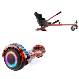 Hoverboard 6.5 Pouces et Standard Hoverkart Kit, Regular Flame PRO, Grande Autonomie et Hoverkart Rouge Standard, Smart Balance