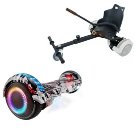 6.5 inch Hoverboard with Standard Hoverkart, Regular Last Dead PRO, Extended Range and Black Ergonomic Seat, Smart Balance