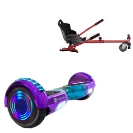 6.5 inch Hoverboard met Standaard Hoverkart, Regular Dakota Junior, Standard Afstand en Rood Hoverkart, Smart Balance