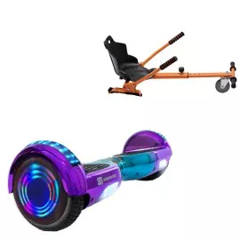 6.5 inch Hoverboard with Standard Hoverkart, Regular Dakota Junior, Standard Range and Orange Ergonomic Seat, Smart Balance