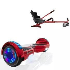 6.5 inch Hoverboard with Standard Hoverkart, Regular Electrored Junior, Standard Range and Red Ergonomic Seat, Smart Balance