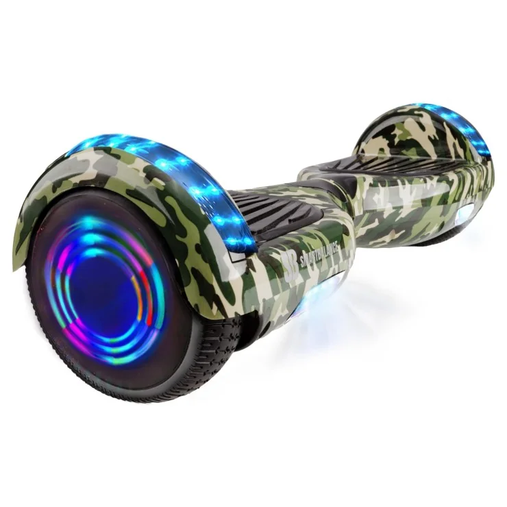 6.5 Tums Hoverboard, Regular Camouflage Green Junior, Standard Räckvidd, Smart Balance