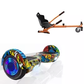 Hoverboard 6.5 Pouces et Standard Hoverkart Kit, Regular HipHop Junior, Standard Autonomie et Hoverkart Orange Standard, Smart Balance