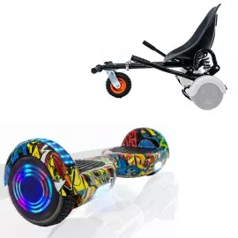 6.5 inch Hoverboard met Schokdempers Hoverkart, Regular HipHop Junior, Standard Afstand en Zwarte Hoverkart met Schokdempers, Smart Balance