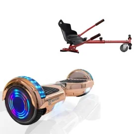 6.5 inch Hoverboard with Standard Hoverkart, Regular Iron Junior, Standard Range and Red Ergonomic Seat, Smart Balance