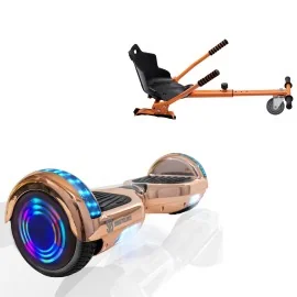 6.5 inch Hoverboard with Standard Hoverkart, Regular Iron Junior, Standard Range and Orange Ergonomic Seat, Smart Balance