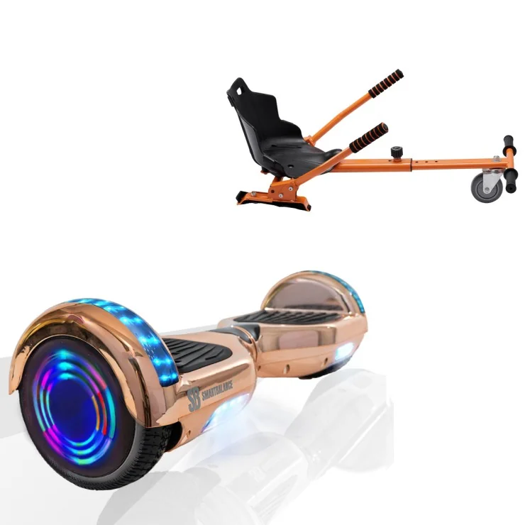 Pakke Hoverboard Standard Go Kart, 6.5 tommer, Regular Iron Junior, Standard Rækkevidde, og Orange Hoverkart, Smart Balance Segboard