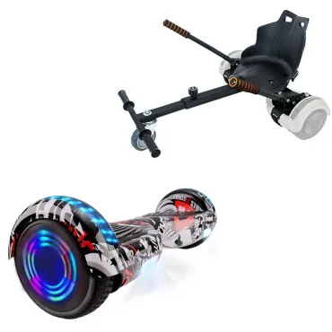 Paket Hoverboard Standard Go Kart 6.5 tums, Regular Last Dead Junior, Standard Räckvidd och Svart Hoverkart, Smart Balance